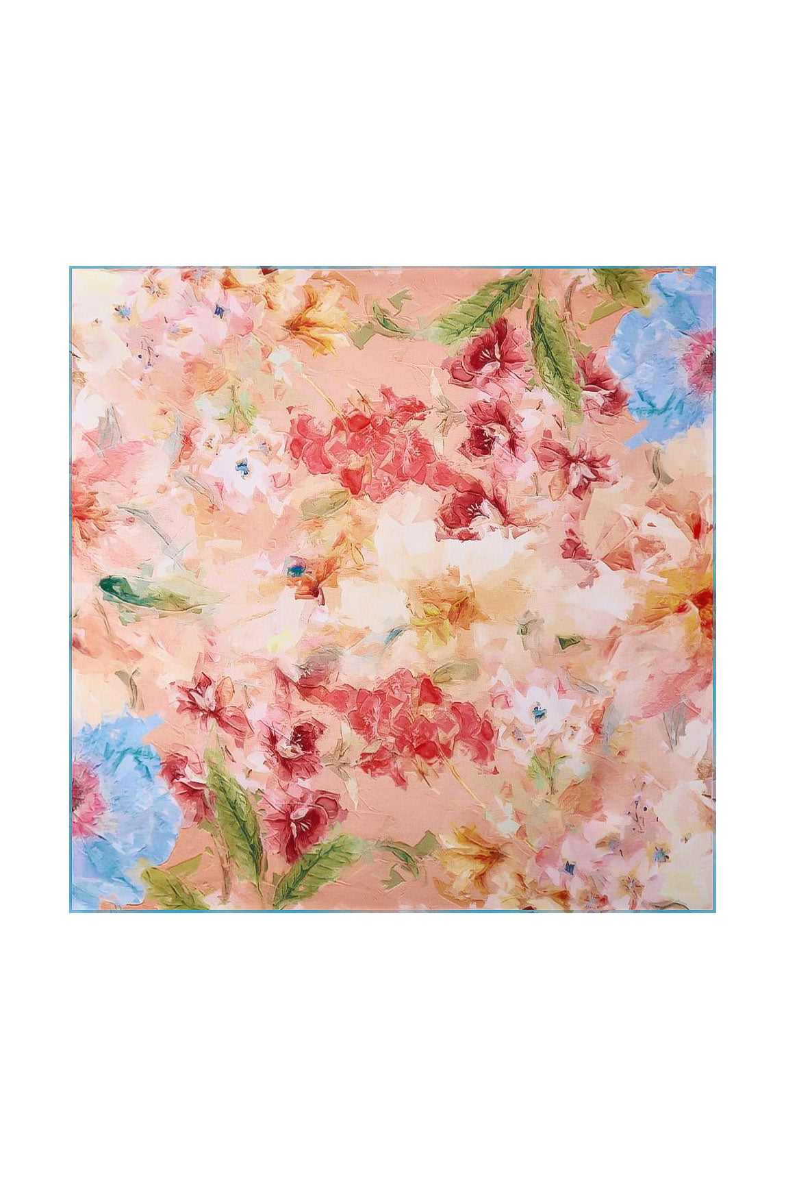 Pure Silk Floral Bliss Square Scarf - Size 53x53cm