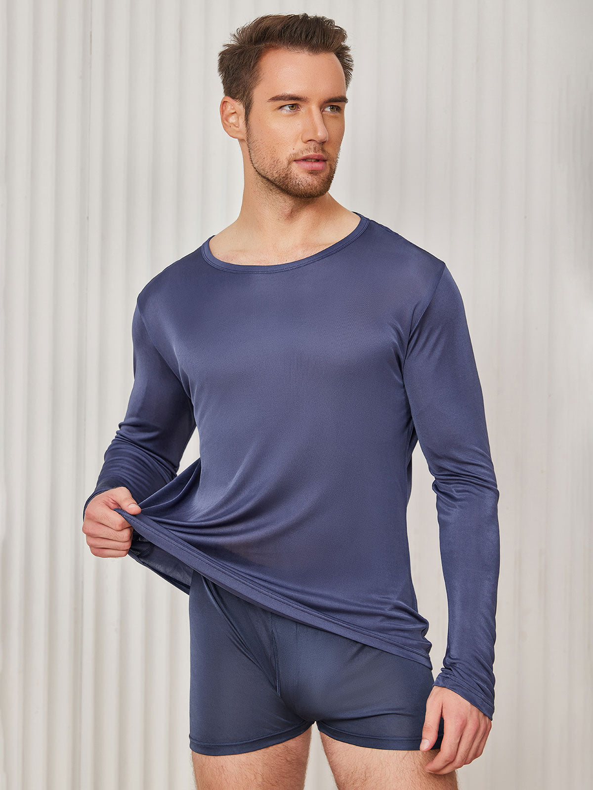 Mens Fashion Silk Jersey Tee