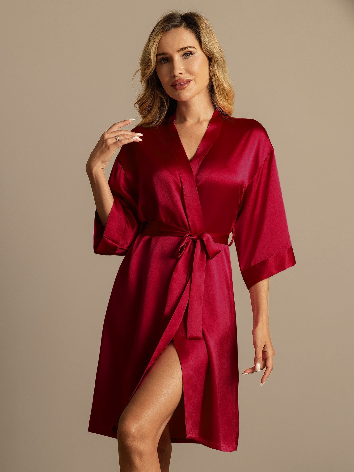 Pure Silk Women's Kimono Wrap Robe
