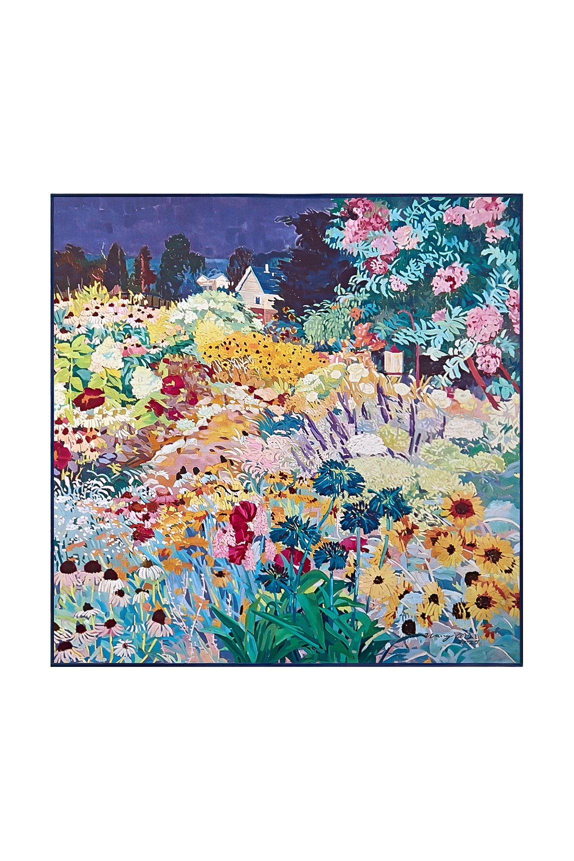 Pure Silk Printed Square Scarf 53*53 cm